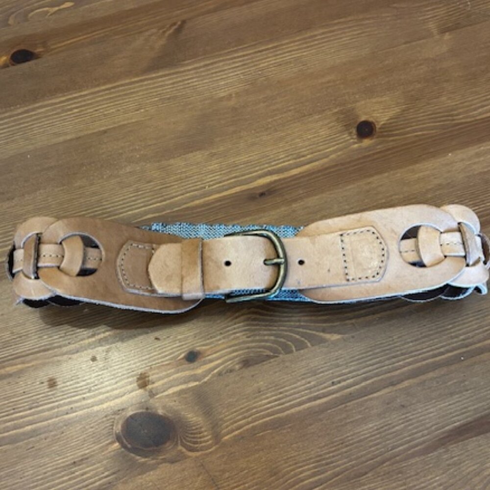 Vintage Leather/Elastic Belt – Size Small